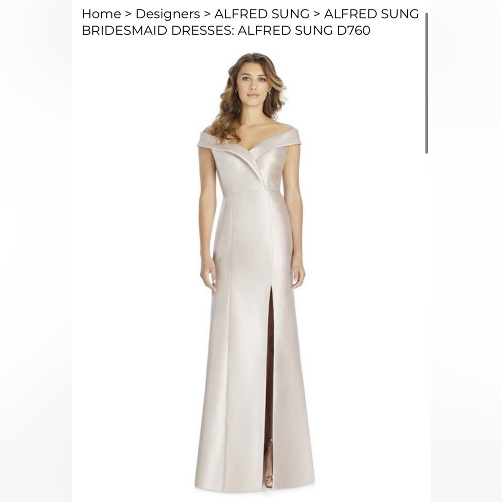 Alfred sung ivory bridesmaids dress